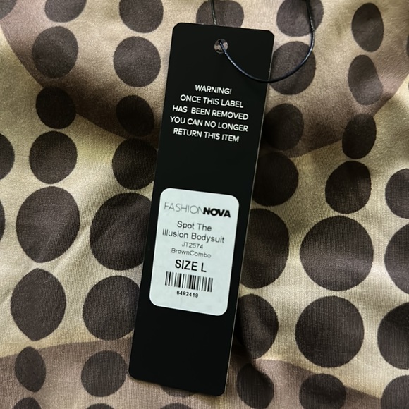 NWT! Brown Bodysuit - Picture 4 of 6